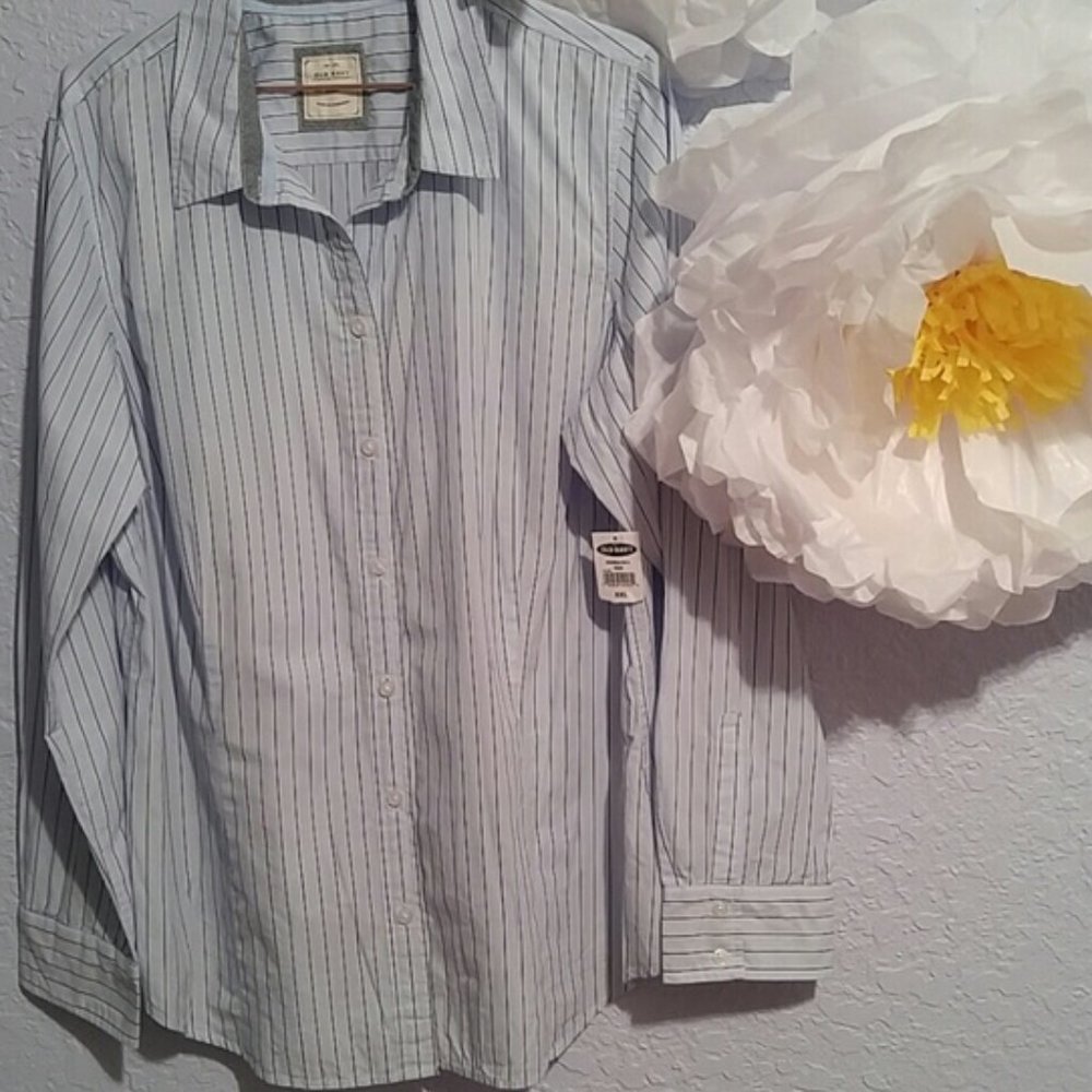 Old Navy NEW Long Sleeve Button Down Shirt SZ XXL